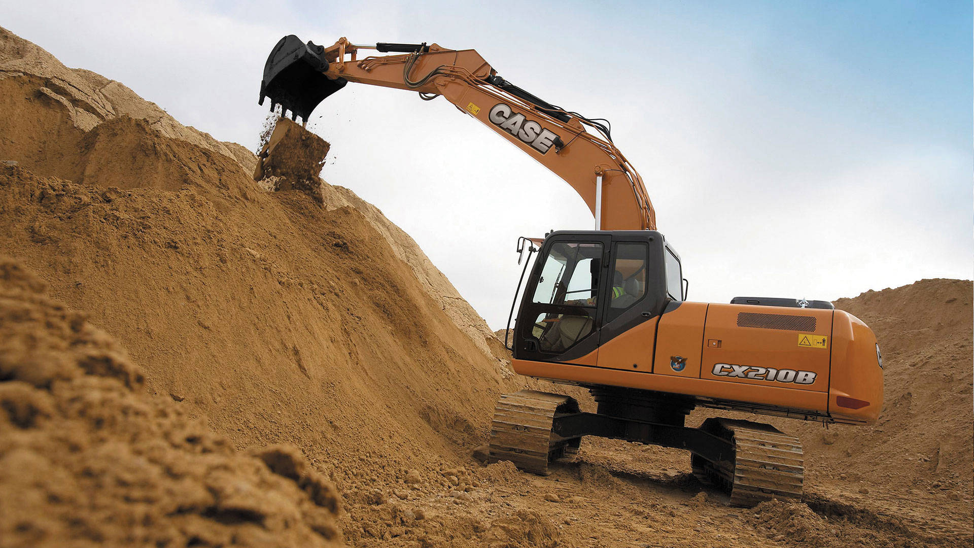 Excavadora sobre oruga. CX210